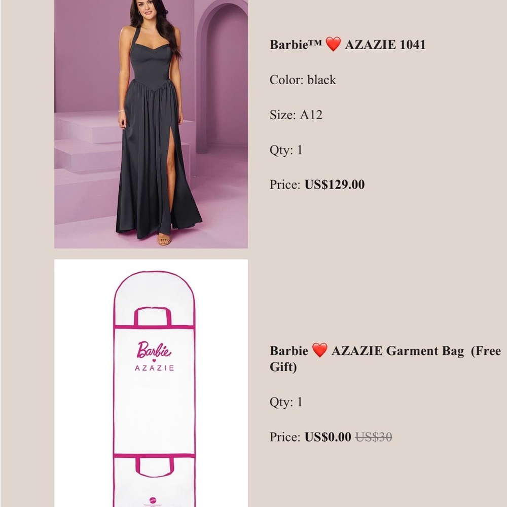 Azazie Black Barbie Maxi Dress with Thigh Slit